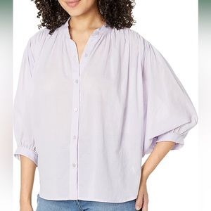 Rebecca Taylor Lavender Dolman Sleeve Runic Blouse Size XS